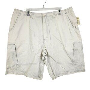 725 Originals 100% Cotton Cargo Shorts Flat Front Beige Cream Tan Men's Size 38